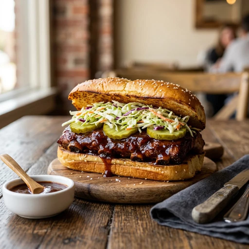 BBQ Boneless Baby Back Rib Sandwich - Premium Shake Shack burgers item