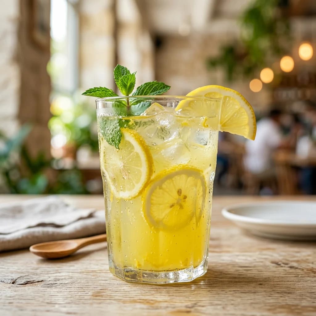 Vibrant house squeezed lemonades and drinks