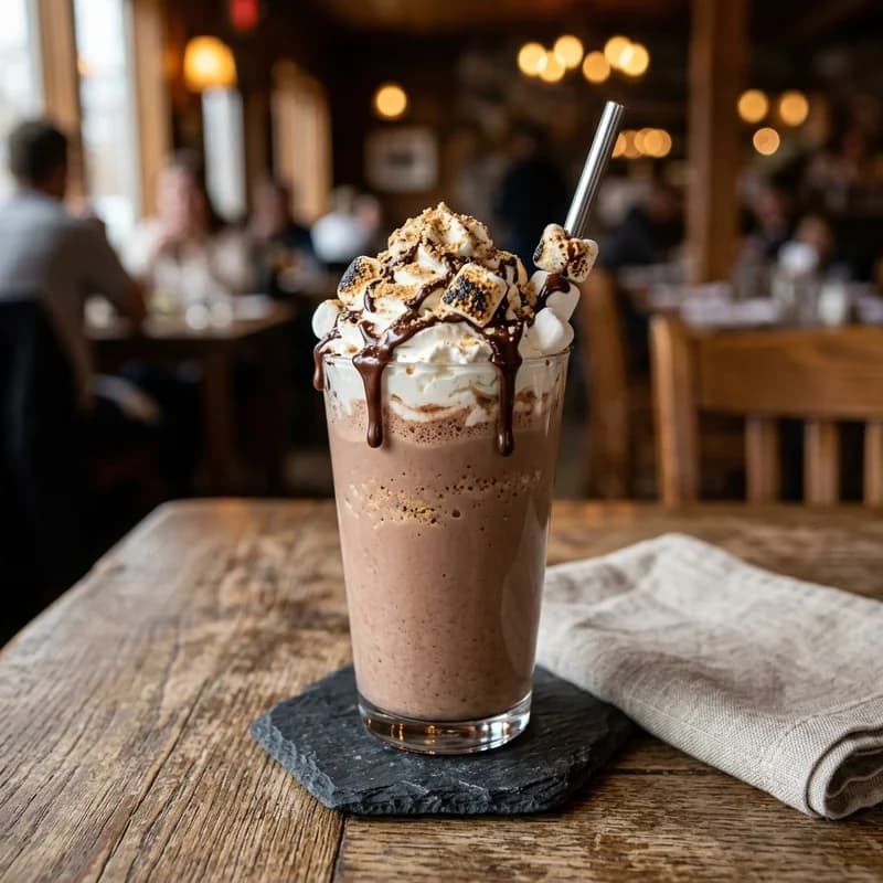 Chocolate Toasted Marshmallow S'mores Shake